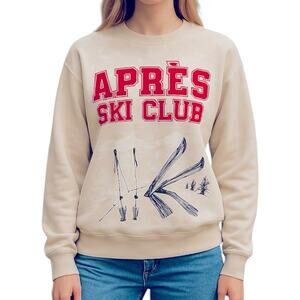Chemistry Apres Ski Club Crewneck Sweatshirt NWT Size Large Winter